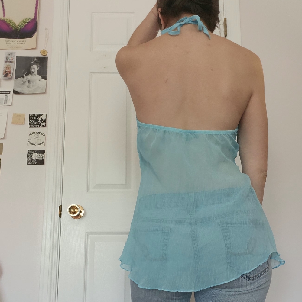 Sheer halter top - Picture 2 of 4